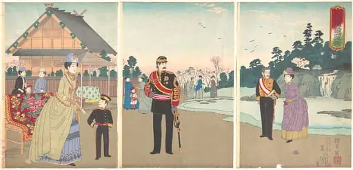 九段坂上靖国神社庭内真図|True View of the Courtyard of Yasukuni Shrine at Kudan Sakaue  (Kudan Sakaue Yasukuni jinsha teinai shin zu), by Inoue Yasuji