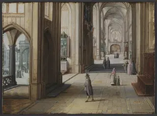 Interior of a Gothic Church Looking East