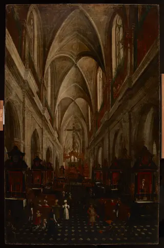 Interior of St Mary's Church in Krakow