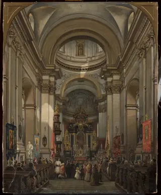 Interior of St. Peter’s church in Kraków