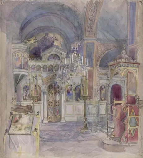 Interior of the Church of St. Theodore at Athens