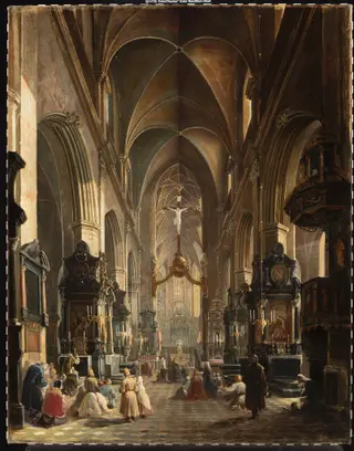 Interior of the Church of Virgin Mary in Kraków