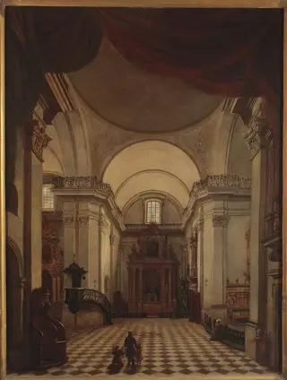 Interior of the Holy Cross Church in Warsaw