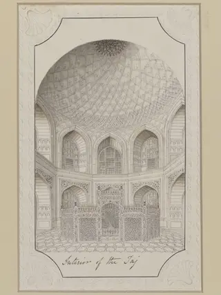 Interior of the Taj Mahal, Agra.