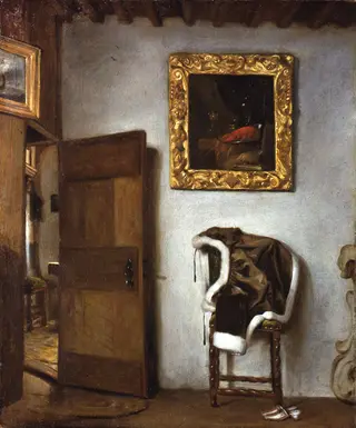 Interior with a Jacket on a Chair, by Cornelis Bisschop