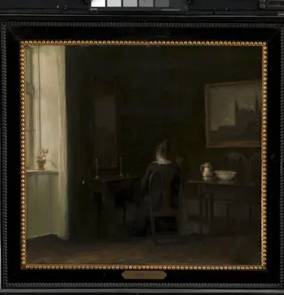 Interior with the Artist's Wife Emilie Heise