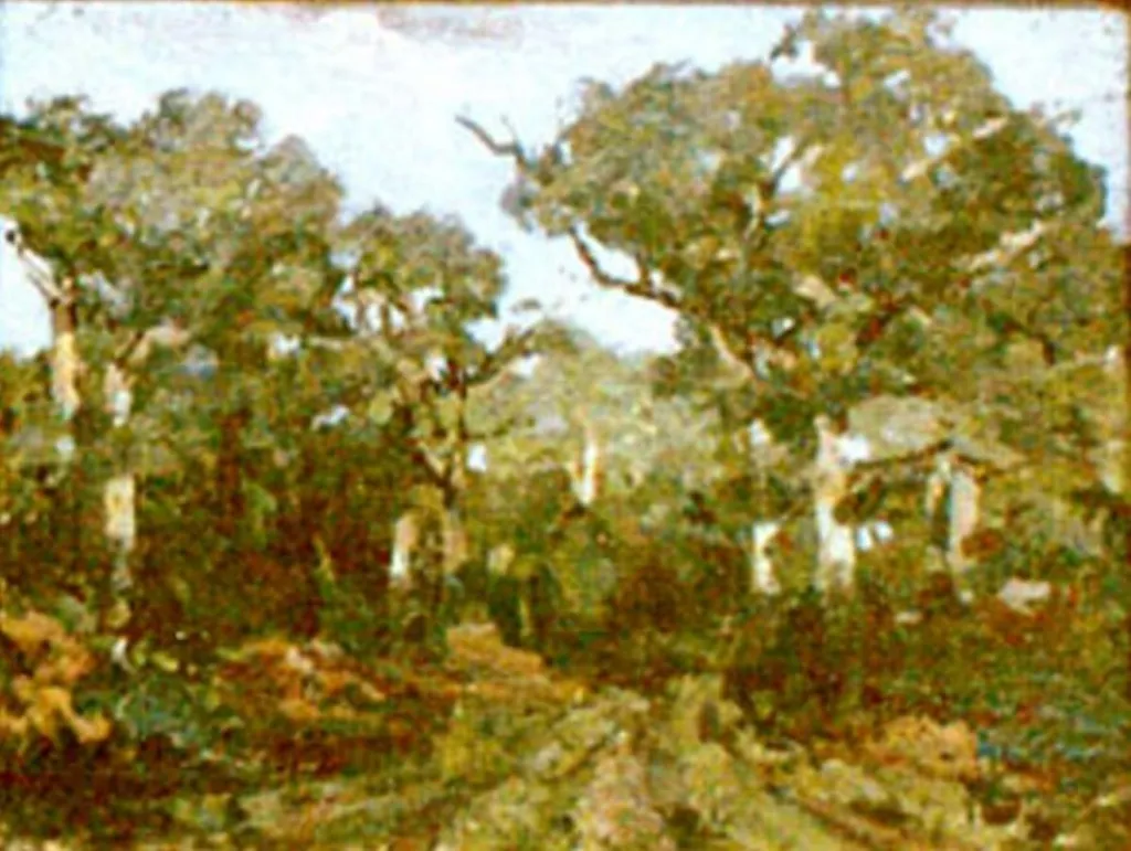 Colț de pădure, by Ion Andreescu, unspecified, 1850