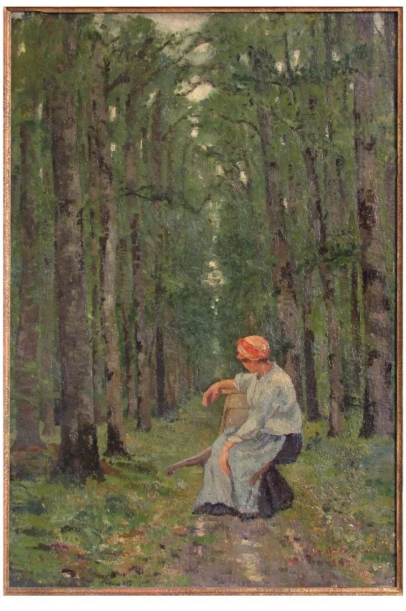 Femeie în pădure, by Ion Andreescu, unspecified