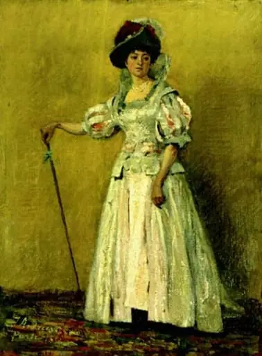 Portret de femeie în costum de epocă, by Ion Andreescu