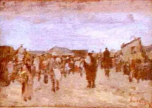 Târg în preajma Buzăului, by Ion Andreescu