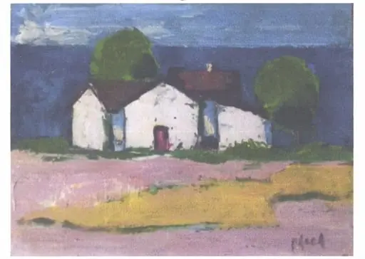 Peisaj cu case la malul mării, by Ion Pacea