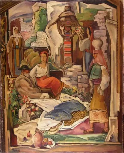 Icoană de la țară (Fragment de triptic), by Ion Sion Theodorescu