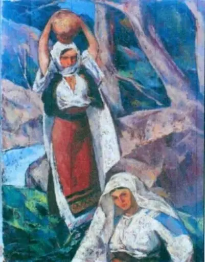 Două țărănci, by Ion Theodorescu-Sion