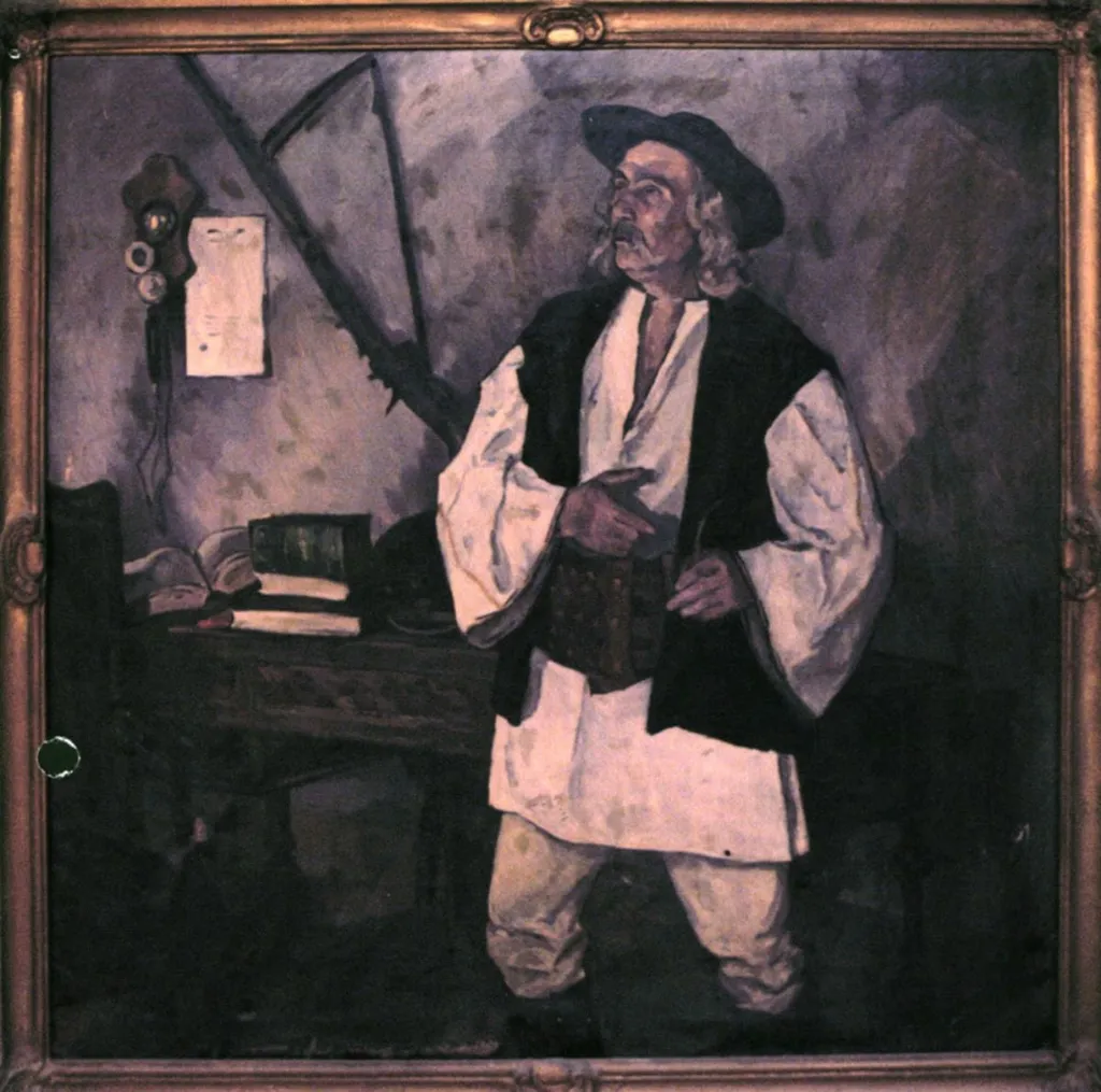 Ion Petrescu în Borza din „Domnul notar” de Octavian Goga, by Ion Theodorescu-Sion, unspecified, 1914