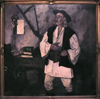 Ion Petrescu în Borza din „Domnul notar” de Octavian Goga, by Ion Theodorescu-Sion, 1914