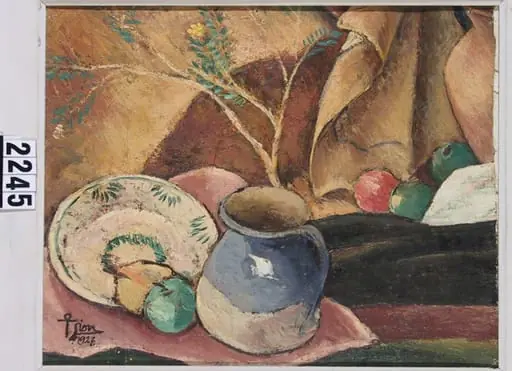 Natură statică cu oale, mere și pere, by Ion Theodorescu-Sion