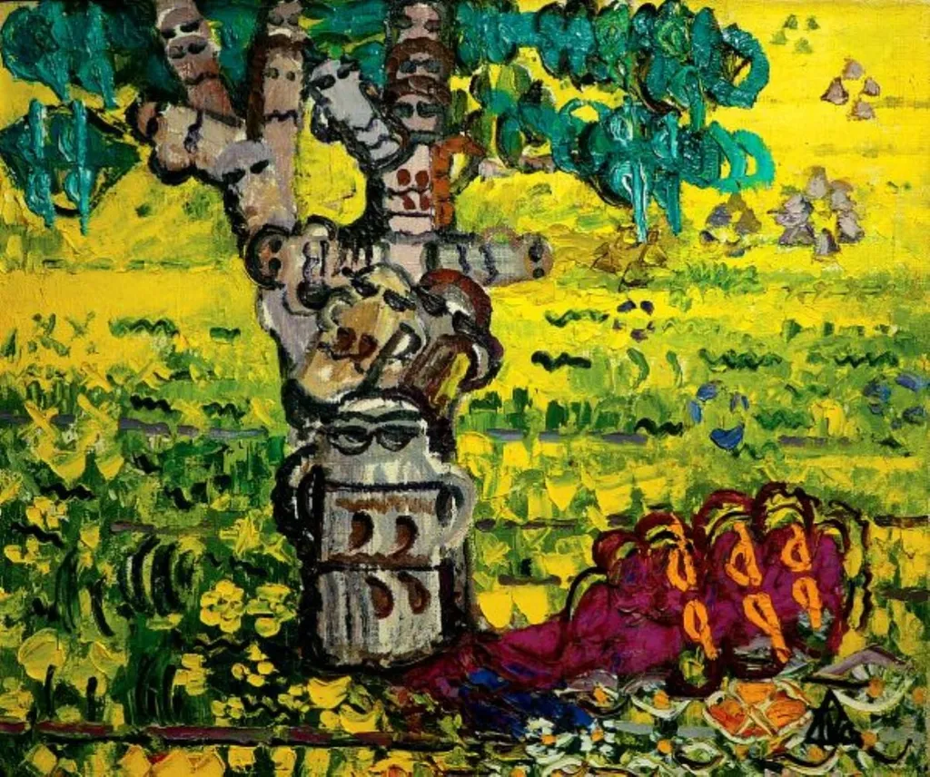 Copac în soare, by Ion Țuculescu, unspecified, 1946