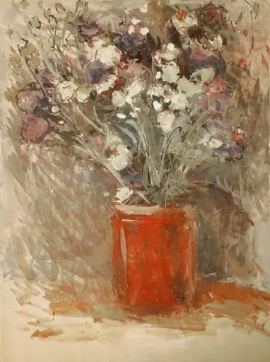 Flori galbene în oală de pământ, by Ion Țuculescu