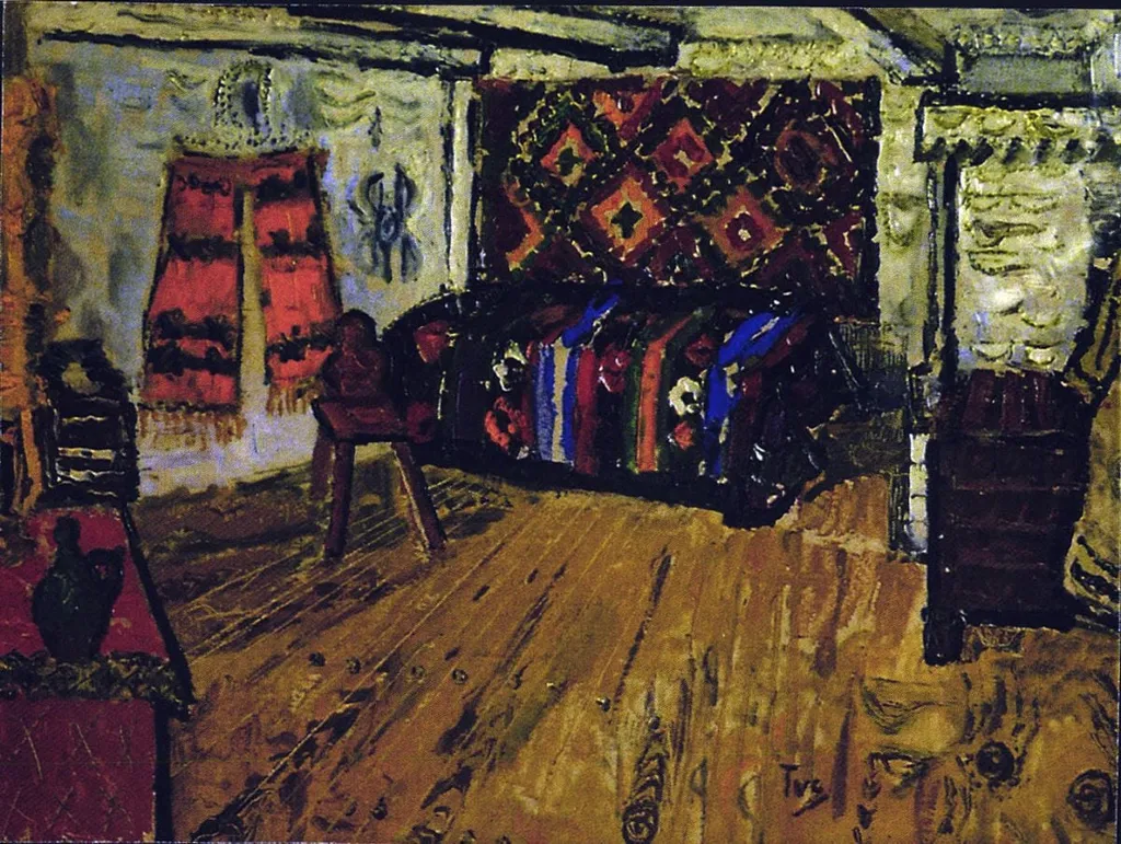 Interior țărănesc, by Ion Țuculescu, 1946