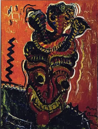 Mască africană, by Ion Țuculescu