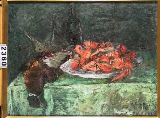 Natură moartă cu fazani și raci, by Ion Țuculescu