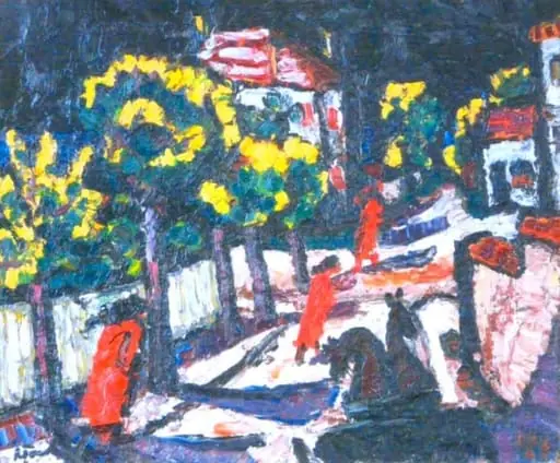 Noaptea salcâmilor, by Ion Țuculescu