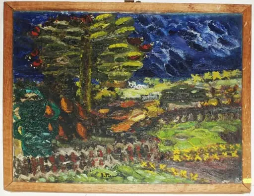 Peisaj cu arbore și totem, by Ion Țuculescu