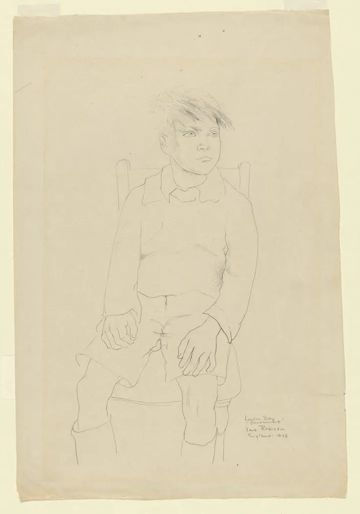 Untitled, by Ione Robinson, graphite, 1945