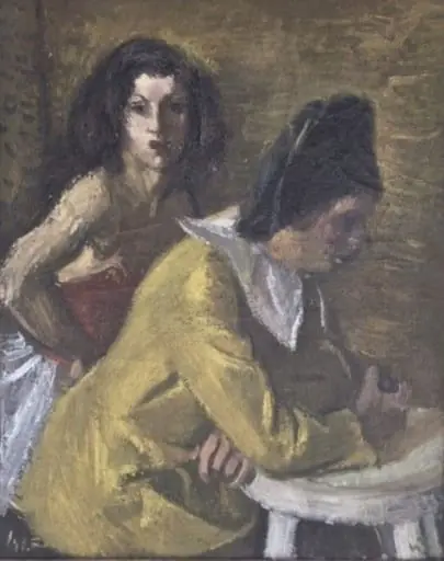 Arlechin și colombină, by Iosif Iser