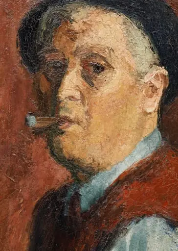 Autoportret cu beretă și trabuc