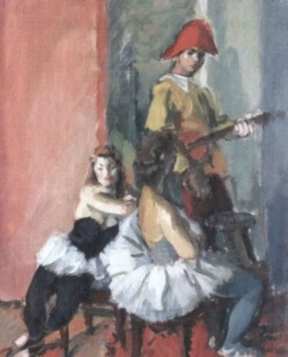 Balerină și arlechin, by Iosif Iser, 1949