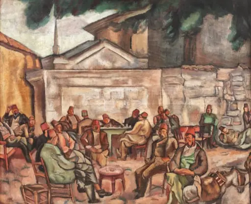 Cafeneaua din Bazargic, by Iosif Iser