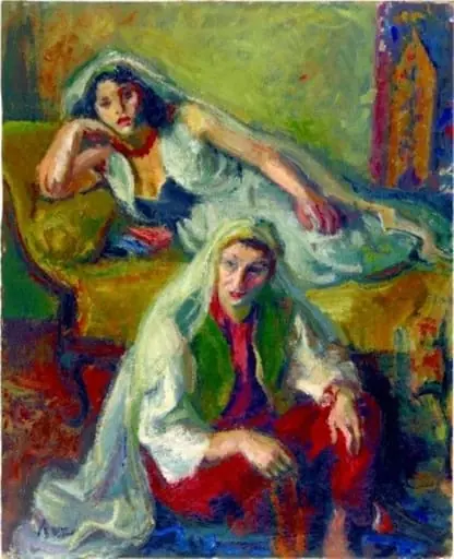 Compoziție cu două cadâne, by Iosif Iser
