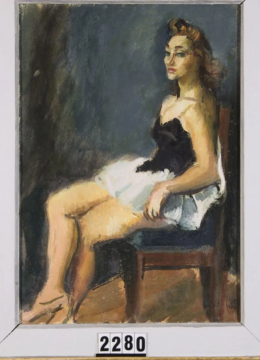 Dansatoare șezând, by Iosif Iser, 1929