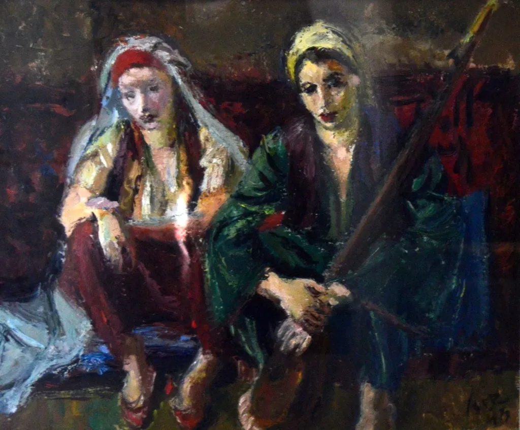 Două odalisce (Două femei șezând), by Iosif Iser, 1929