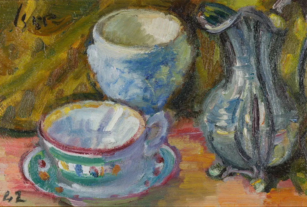 Natură moartă cu ceașcă de cafea, by Iosif Iser, unspecified, 1942