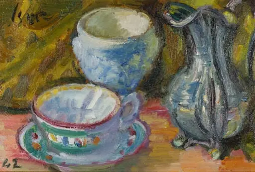 Natură moartă cu ceașcă de cafea, by Iosif Iser