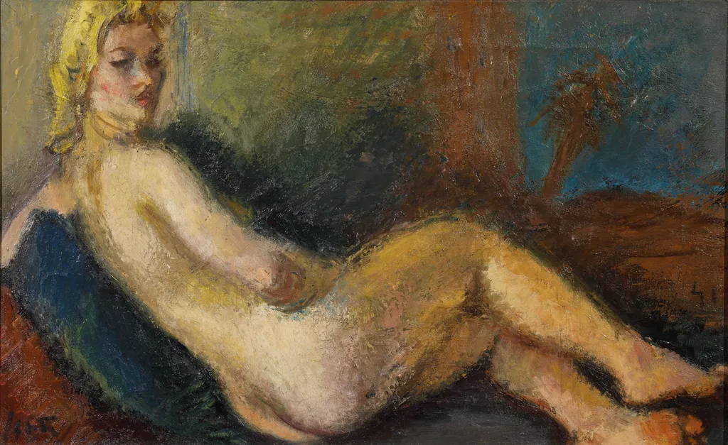 Nud culcat - Paula, by Iosif Iser, 1941