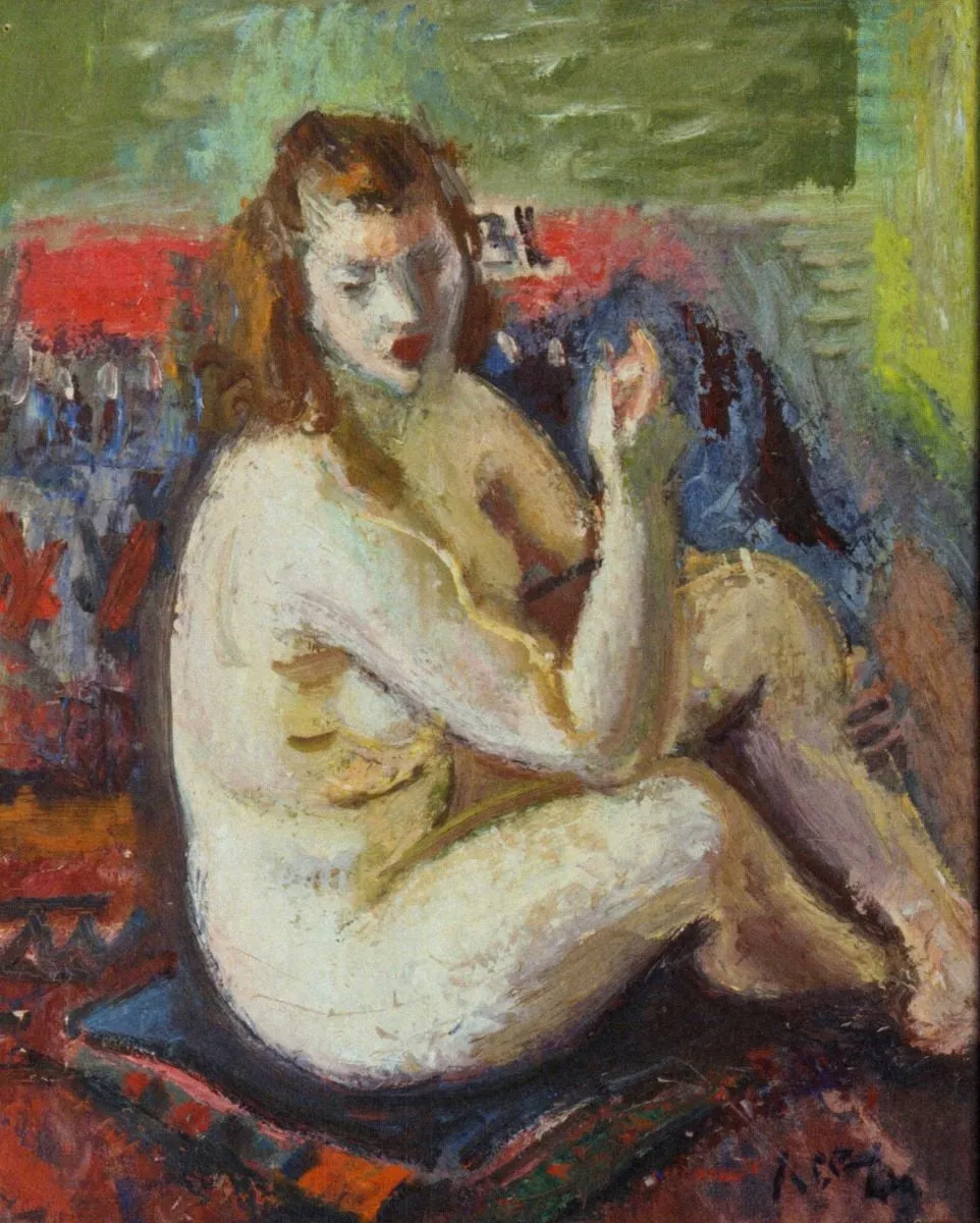 Nud șezând, by Iosif Iser, 1944