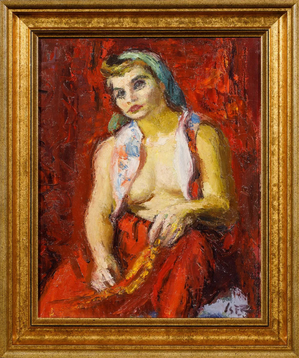 Odaliscă cu mărgele, by Iosif Iser, unspecified, 1946