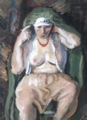 Odaliscă/Femeie așezată, by Iosif Iser