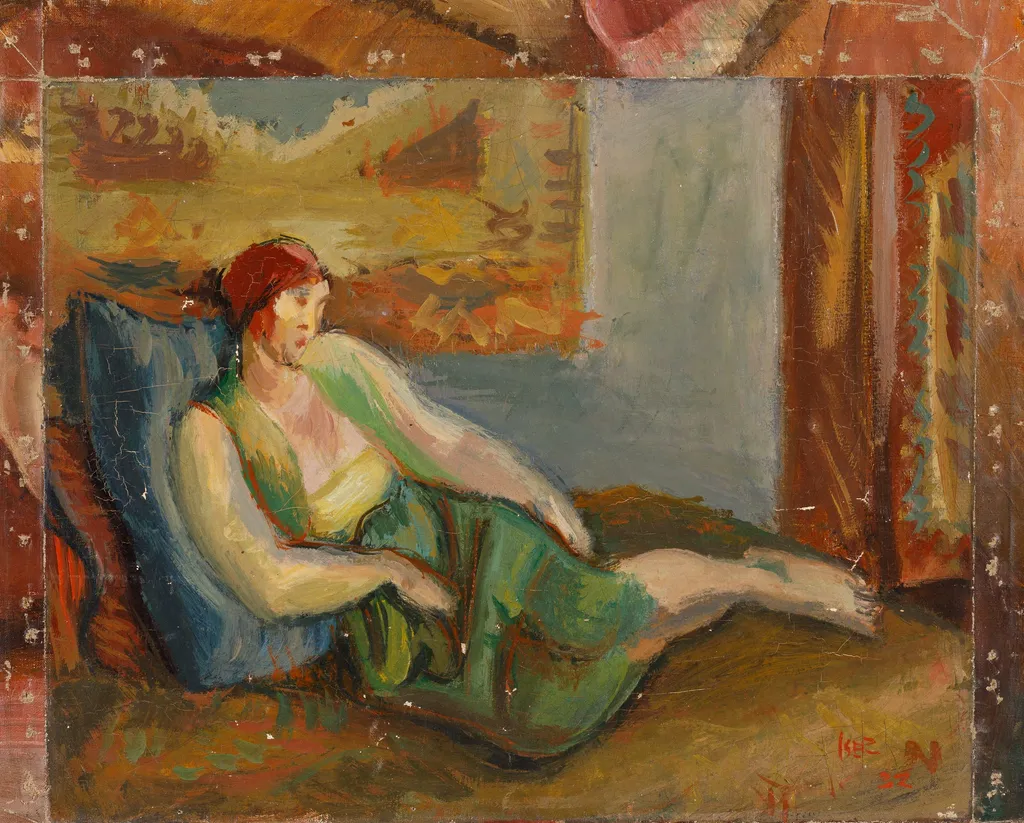 Odaliscă în interior, by Iosif Iser, 1932