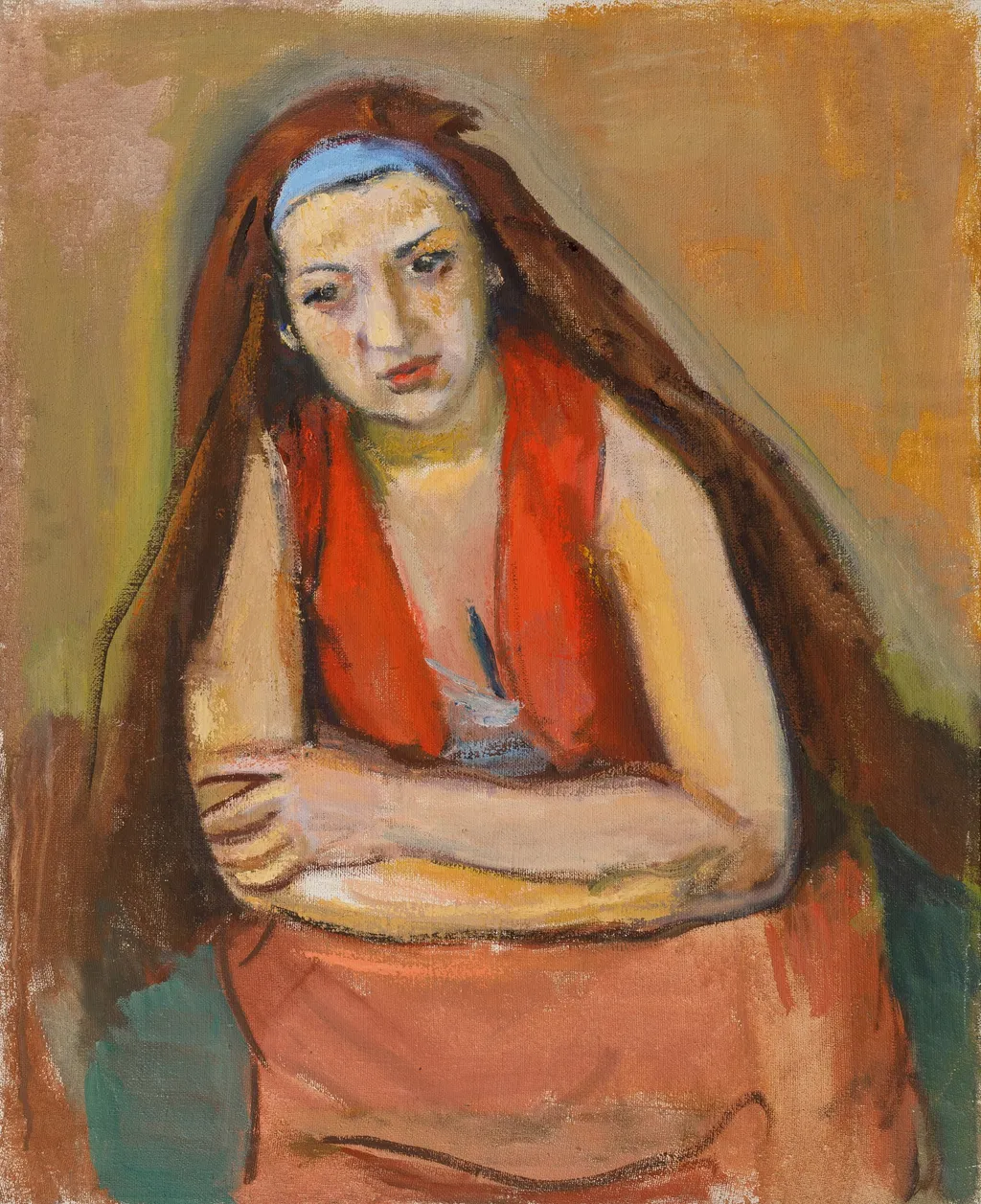 Odaliscă în roșu, by Iosif Iser, unspecified, 1850
