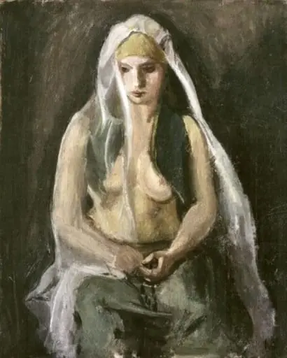 Odaliscă în verde, by Iosif Iser