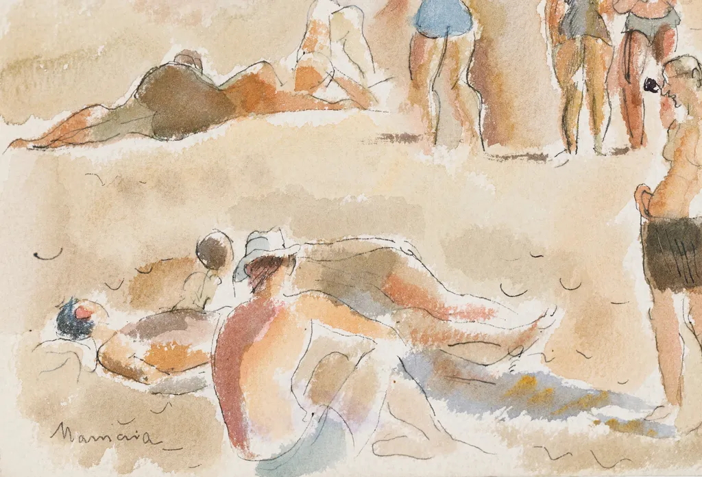 Plajă la Mamaia, by Iosif Iser, 1936
