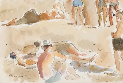 Plajă la Mamaia, by Iosif Iser