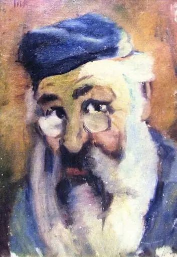 Portret de evreu bătrân, by Iosif Iser