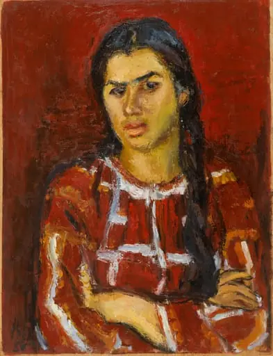 Portret de țărancă - Hilda, by Iosif Iser