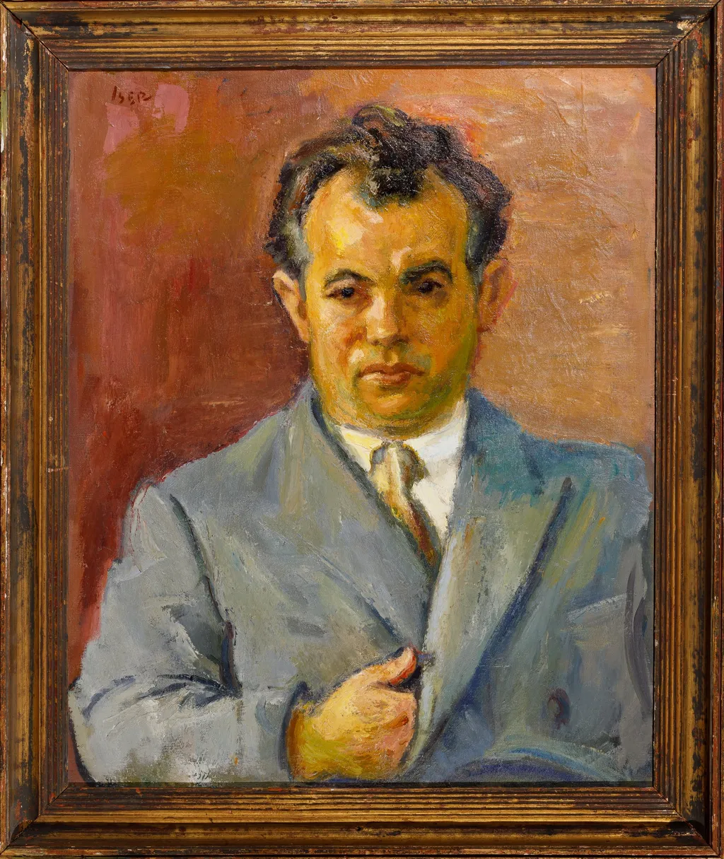 Portretul poetului Mihail Beniuc, by Iosif Iser, 1951
