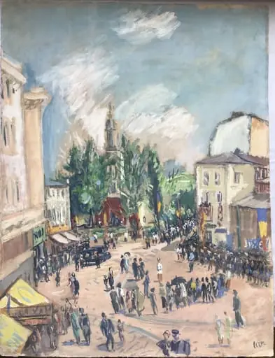 Reînhumarea rămășițelor lui Constantin Brâncoveanu în Biserica Sfântul Gheorghe Nou, by Iosif Iser